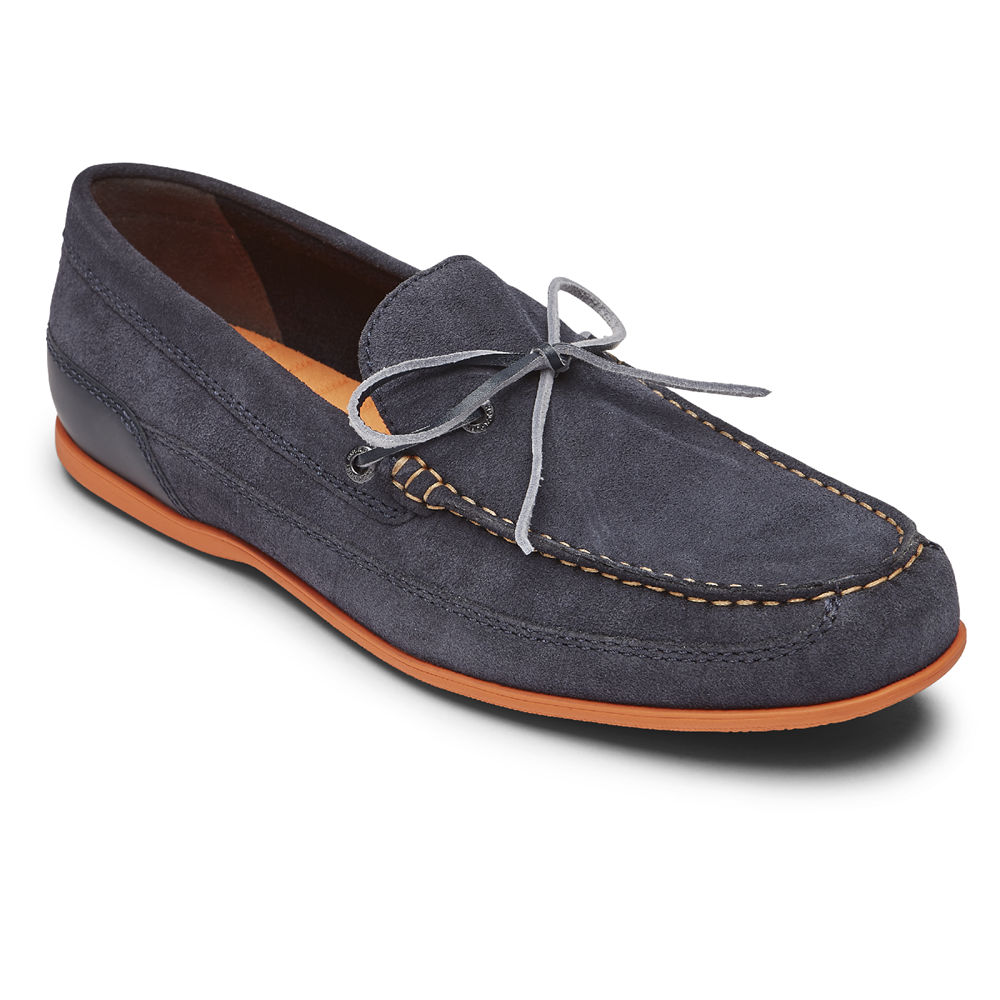 Rockport Mens Loafers Navy - Malcom Tie - UK 649-CFQMDZ